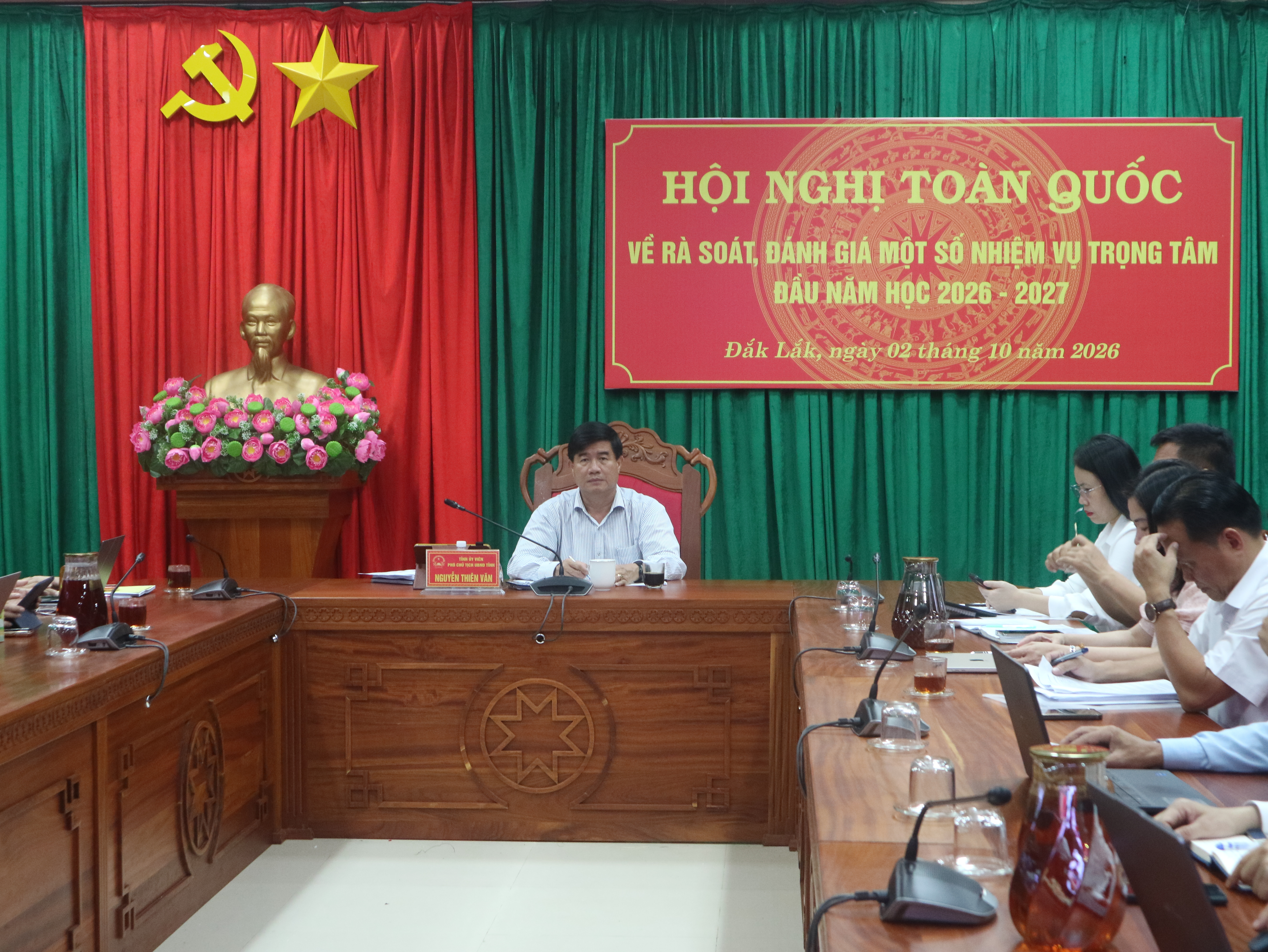 ĐẮK LẮK THAM DỰ HỘI NGHỊ TRỰC TUYẾN TOÀN QUỐC RÀ SOÁT, ĐÁNH GIÁ MỘT SỐ NHIỆM VỤ TRỌNG TÂM ĐẦU NĂM HỌC 2026 - 2027