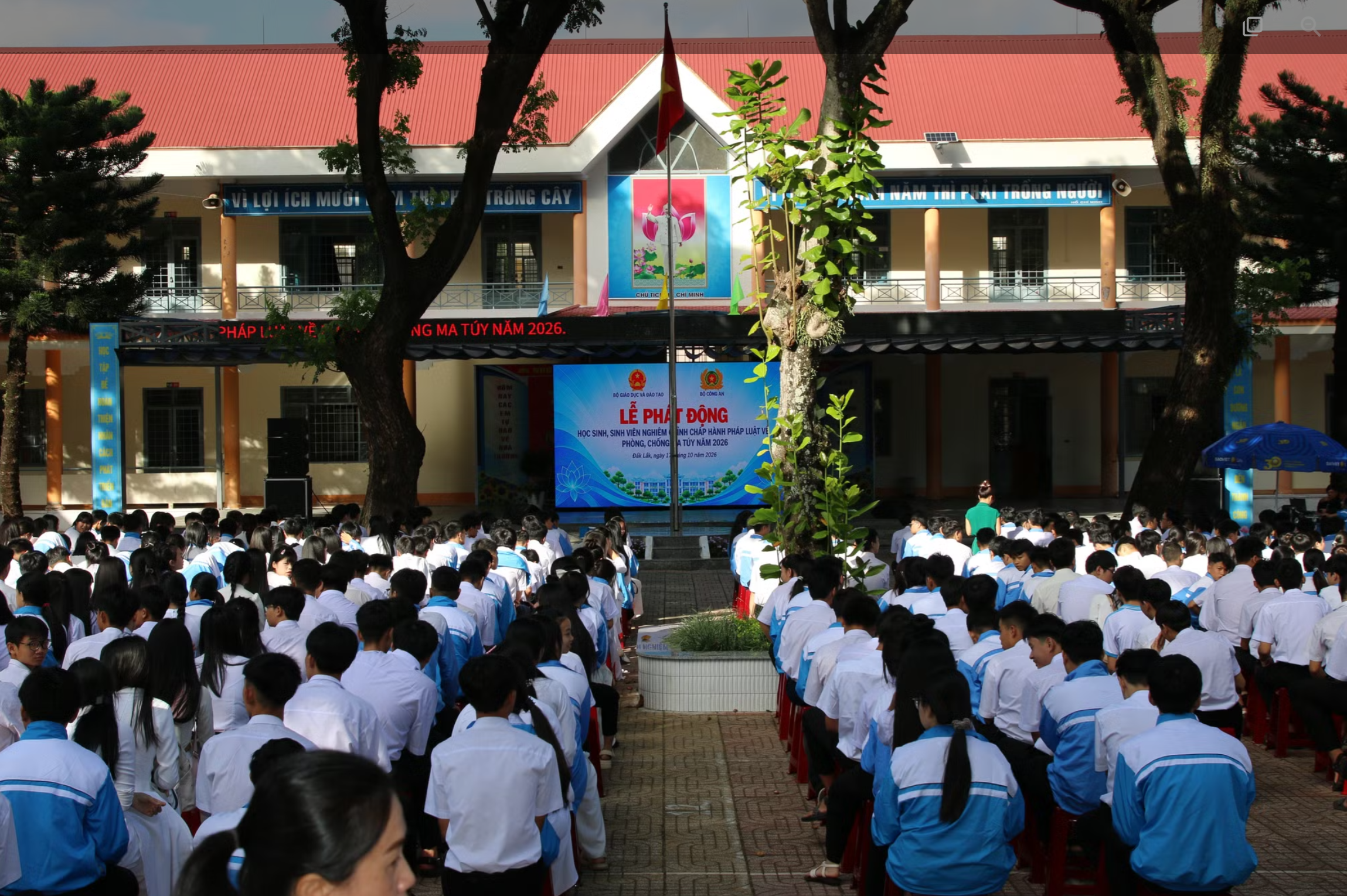 ĐẮK LẮK: HƠN 2.000 HỌC SINH, SINH VIÊN THAM GIA LỄ PHÁT ĐỘNG CHẤP HÀNH PHÁP LUẬT VỀ PHÒNG, CHỐNG MA TÚY NĂM 2026