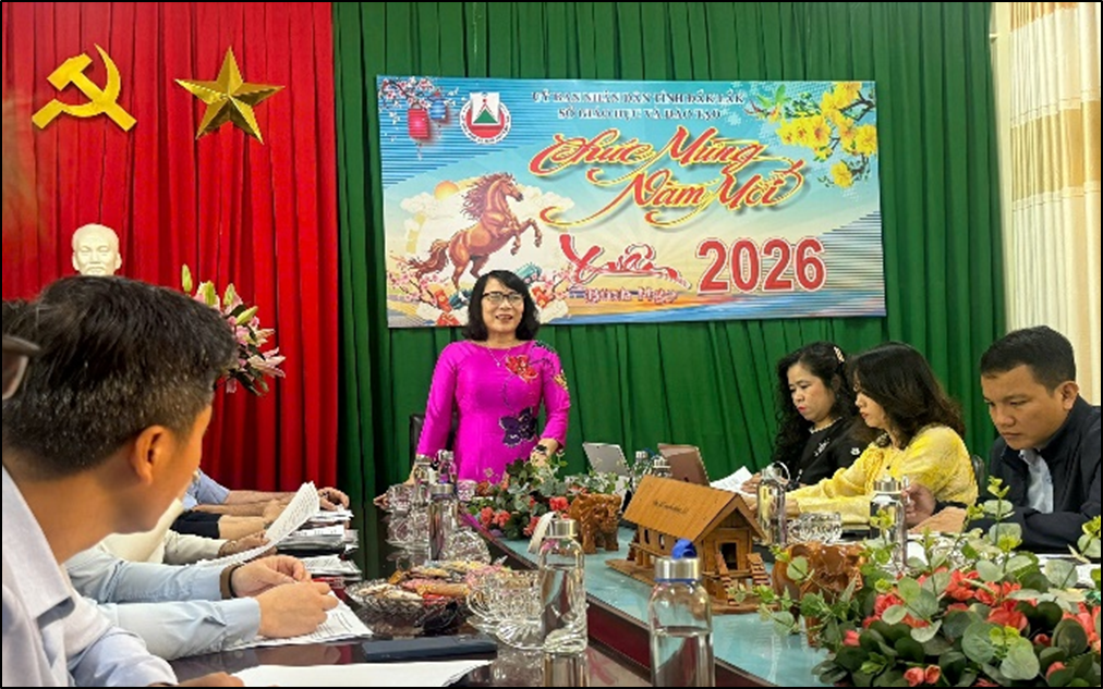 Sở Giáo dục và Đào tạo Đắk Lắk làm việc với Đoàn công tác Trường Trung cấp nghề Marie Noel, Pháp và Hiệp hội Cầu nối Việt - Pháp