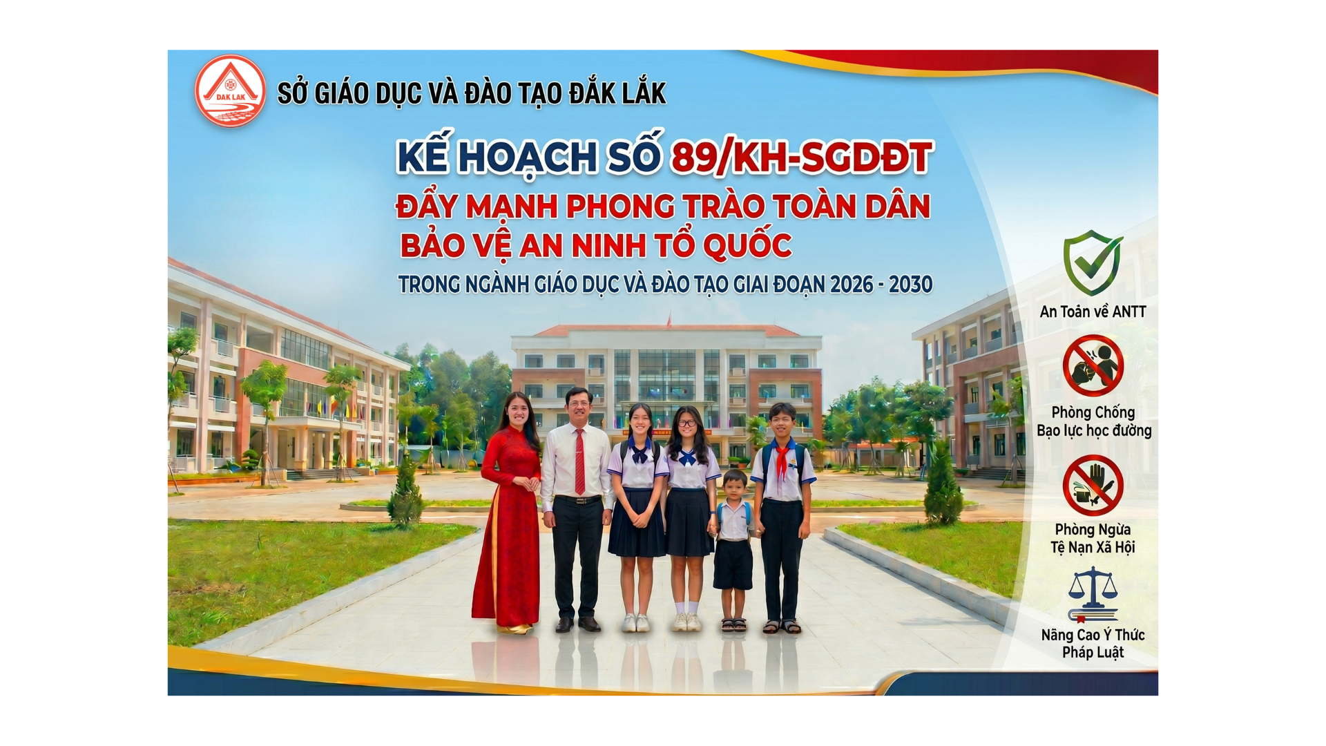Triển khai Kế hoạch thực hiện phong trào toàn dân bảo vệ an ninh Tổ quốc ngành Giáo dục và Đào tạo tỉnh Đắk Lắk giai đoạn 2026 - 2030