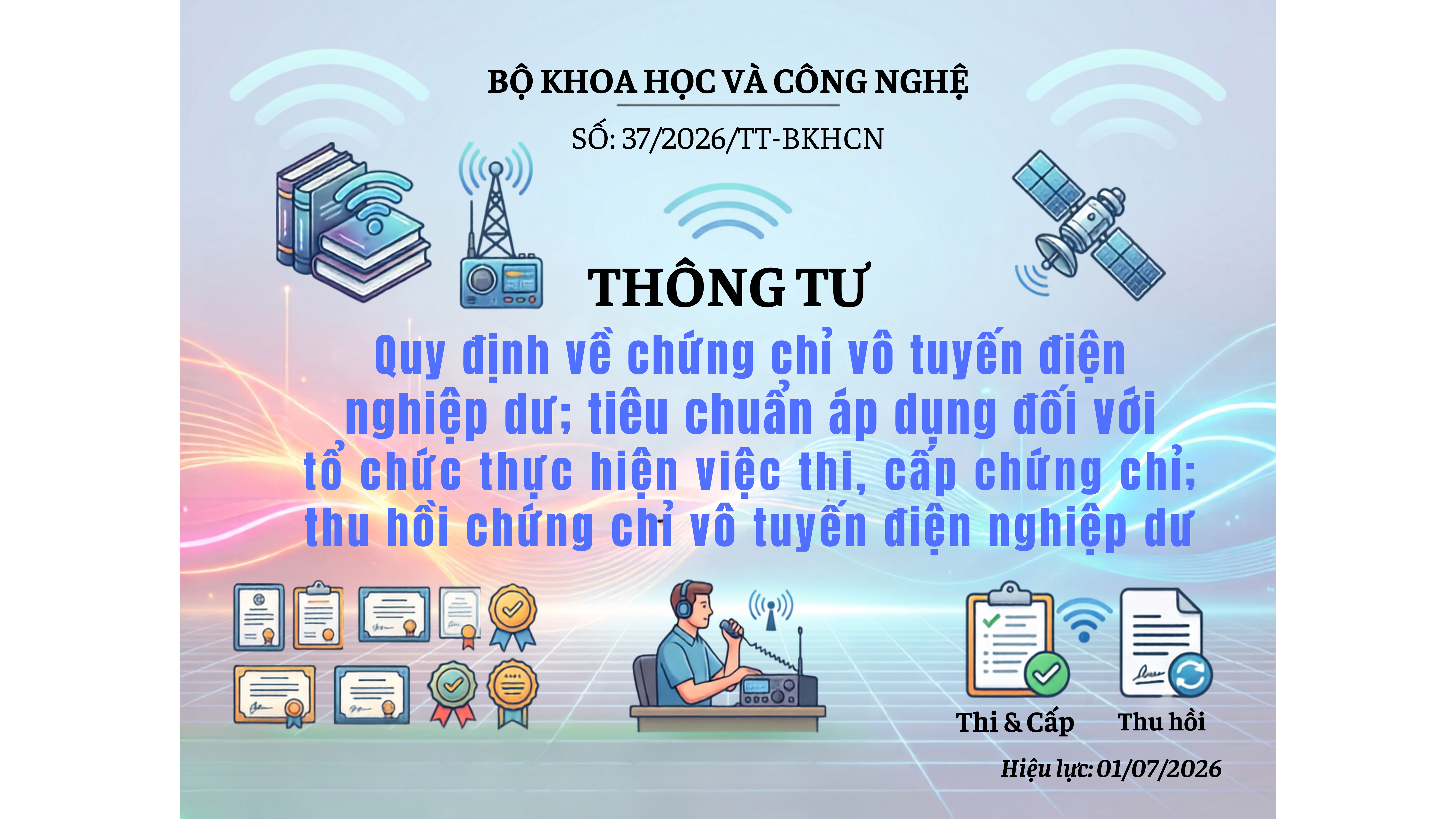 Tuyên truyền, phổ biến Thông tư số 37/2026/TT-BKHCN của Bộ Khoa học và Công nghệ quy định về chứng chỉ vô tuyến điện nghiệp dư