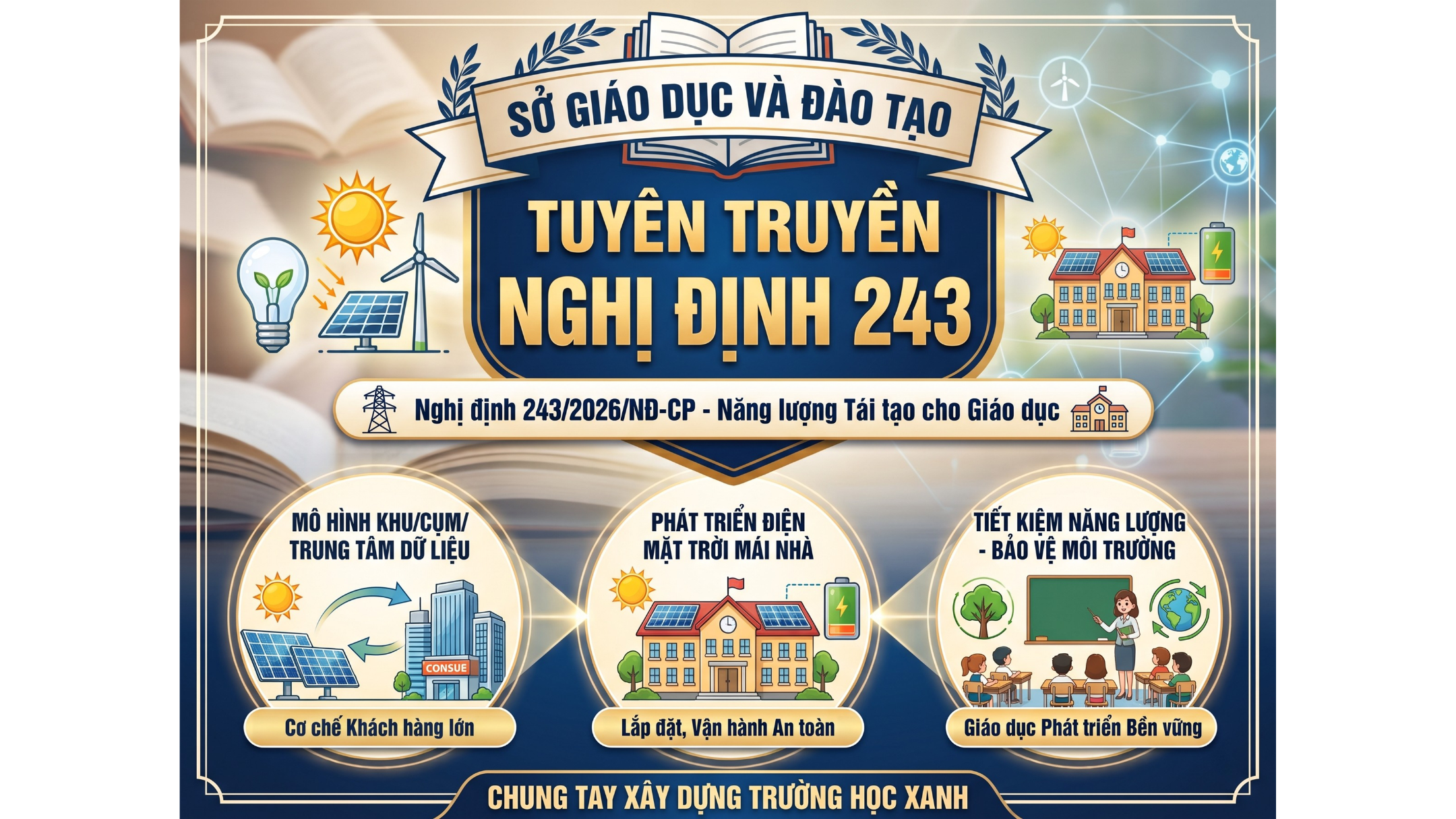 Phổ biến Nghị định 243/2026/NĐ-CP về sửa đổi, bổ sung quy định cơ chế mua bán điện trực tiếp và phát triển điện năng lượng tái tạo