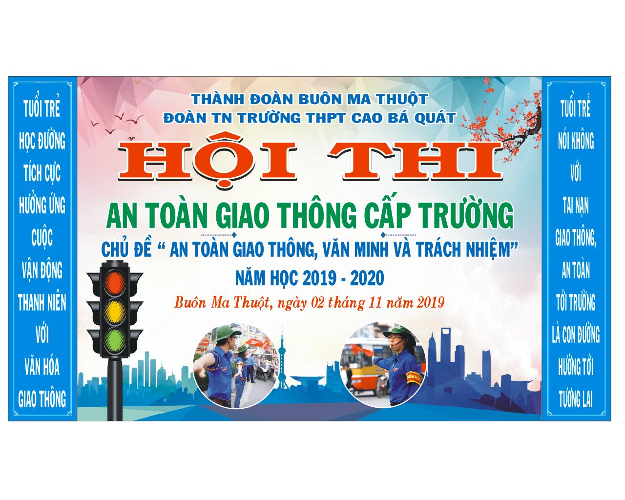 Hội thi an toàn giao thông cấp trường chủ đề “An toàn giao thông, văn minh và trách nhiệm” năm học 2019-2020