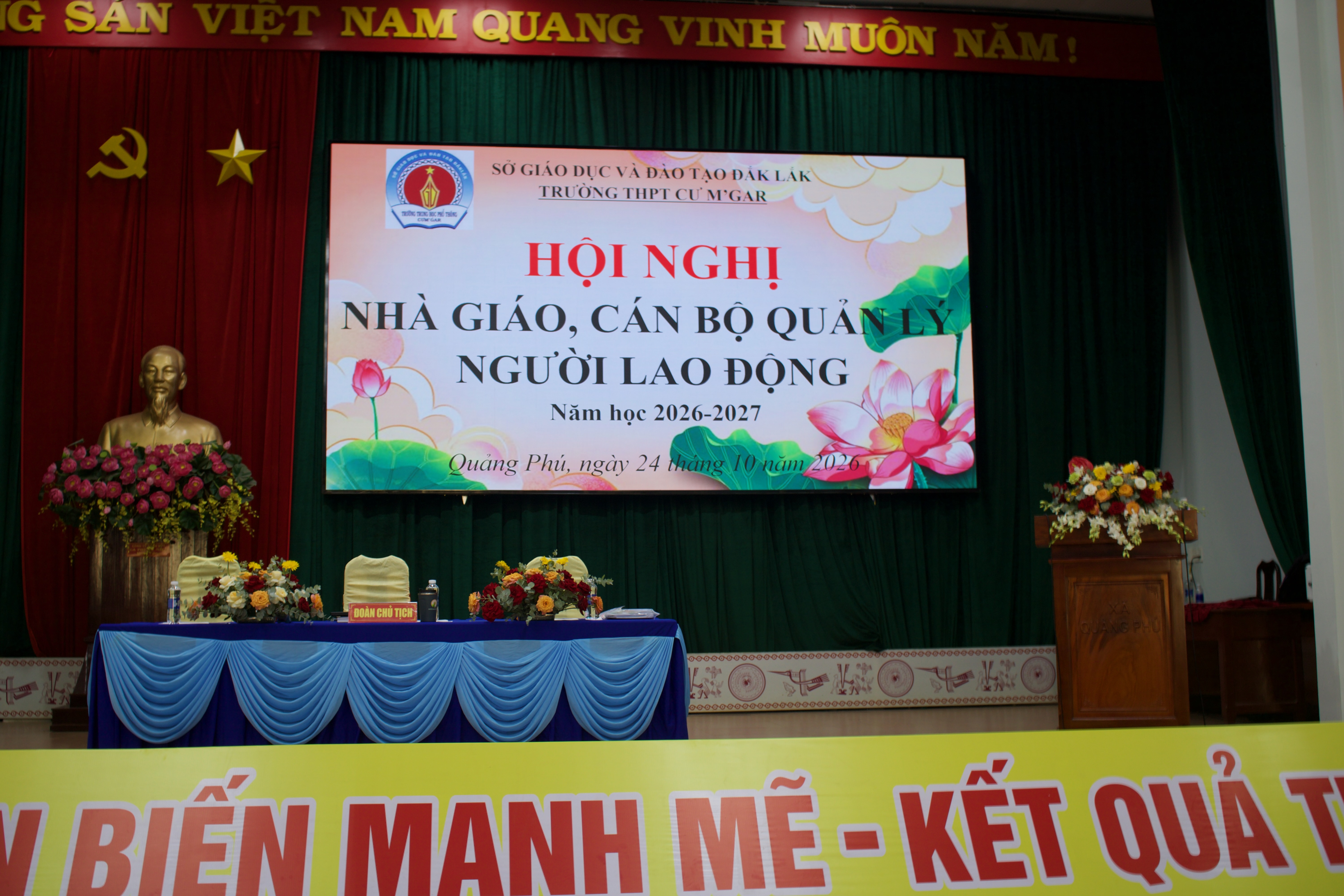 HỘI NGHỊ NHÀ GIÁO, CÁN BỘ QUẢN LÝ VÀ NGƯỜI LAO ĐỘNG NĂM HỌC 2026 - 2027