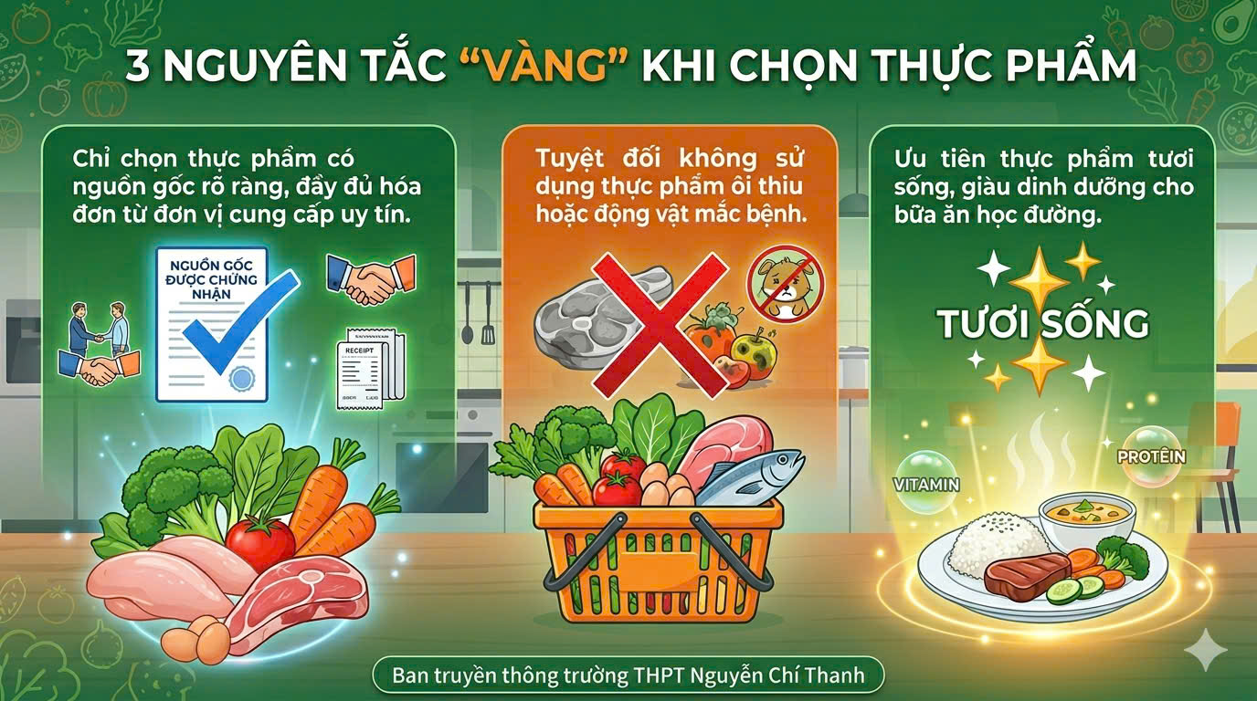 BÀI TUYÊN TRUYỀN VỀ AN TOÀN THỰC PHẨM VÀ VỆ SINH HỌC ĐƯỜNG NĂM HỌC 2025-2026