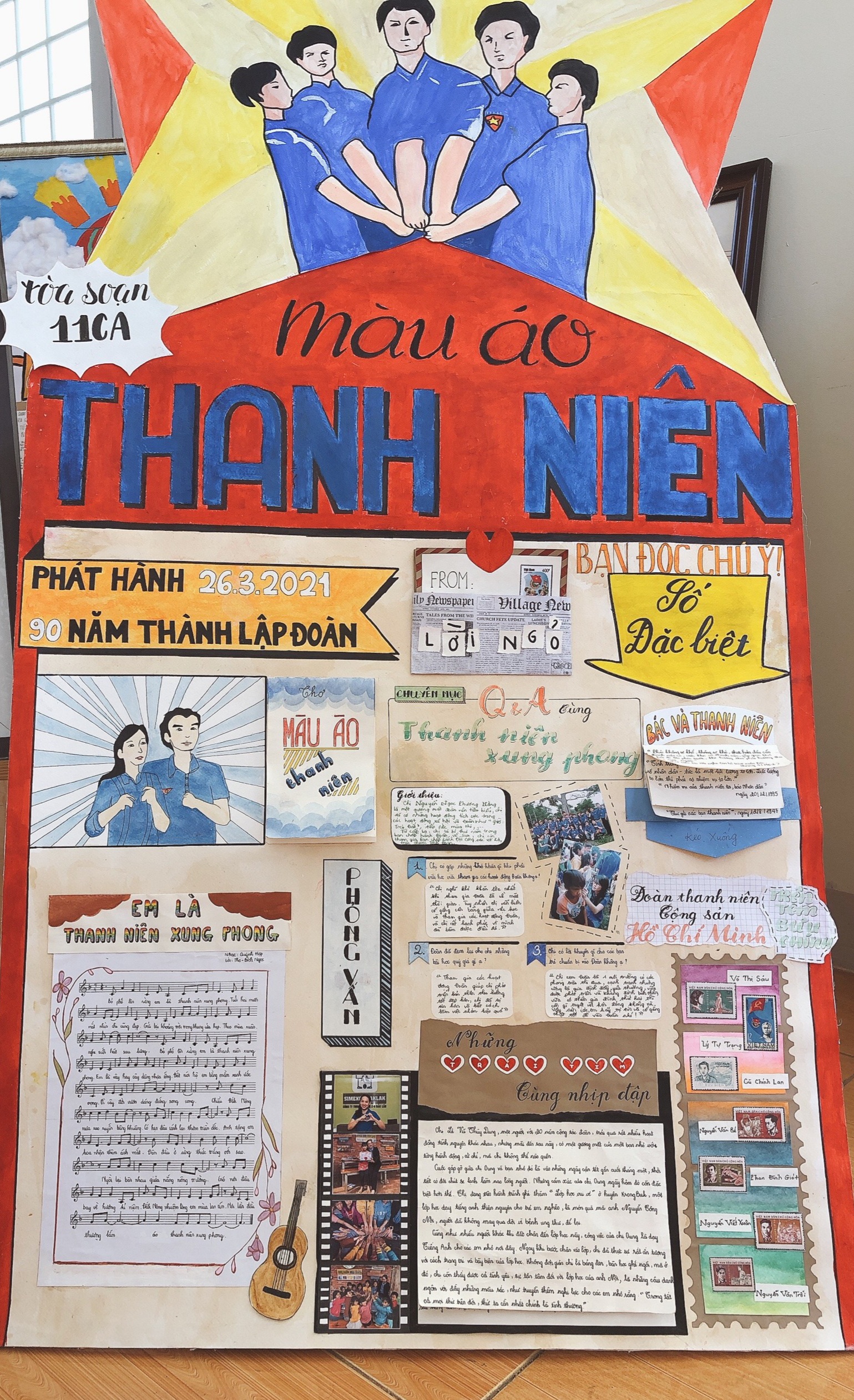 ĐOÀN TRƯỜNG THPT CHUYÊN NGUYỄN DU TỔ CHỨC HỘI THI BÁO TƯỜNG VỚI CHỦ ĐỀ “TỰ HÀO ĐOÀN VIÊN ĐOÀN TNCS HỒ CHÍ MINH”