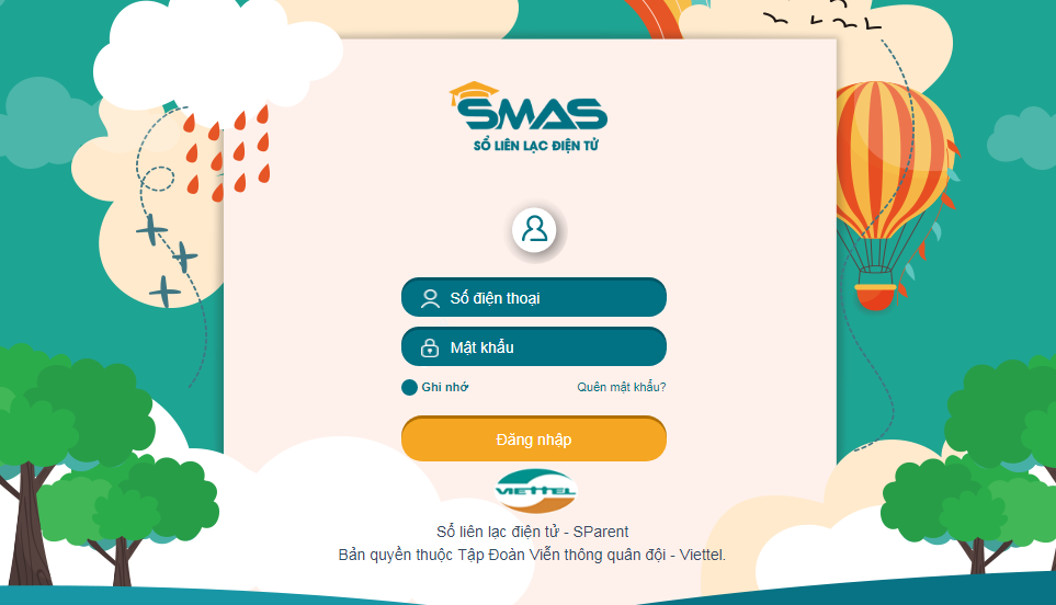 Hướng dẫn lấy lại mật khẩu để xem điểm trên SMSEDU của SMAS