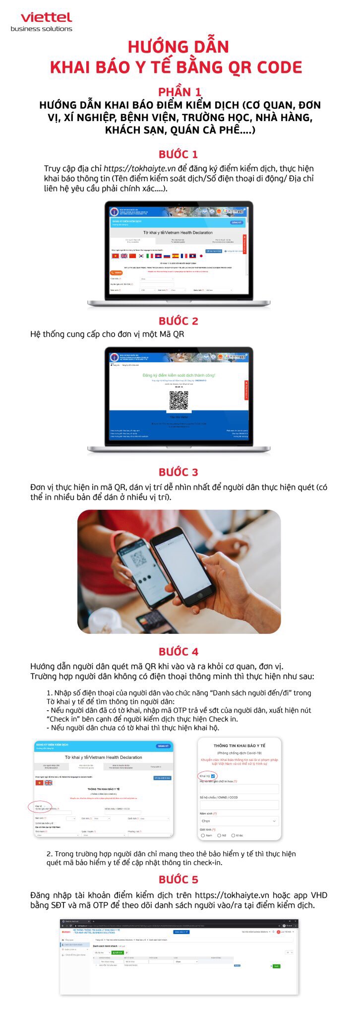HƯỚNG DẪN KHAI BÁO Y TẾ BẰNG QR CODE