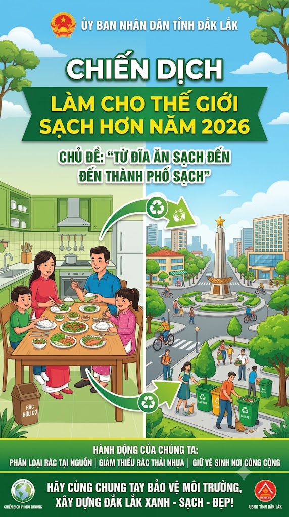 Tuyên truyền hưởng ứng Chiến dịch làm cho thế giới sạch hơn năm 2026