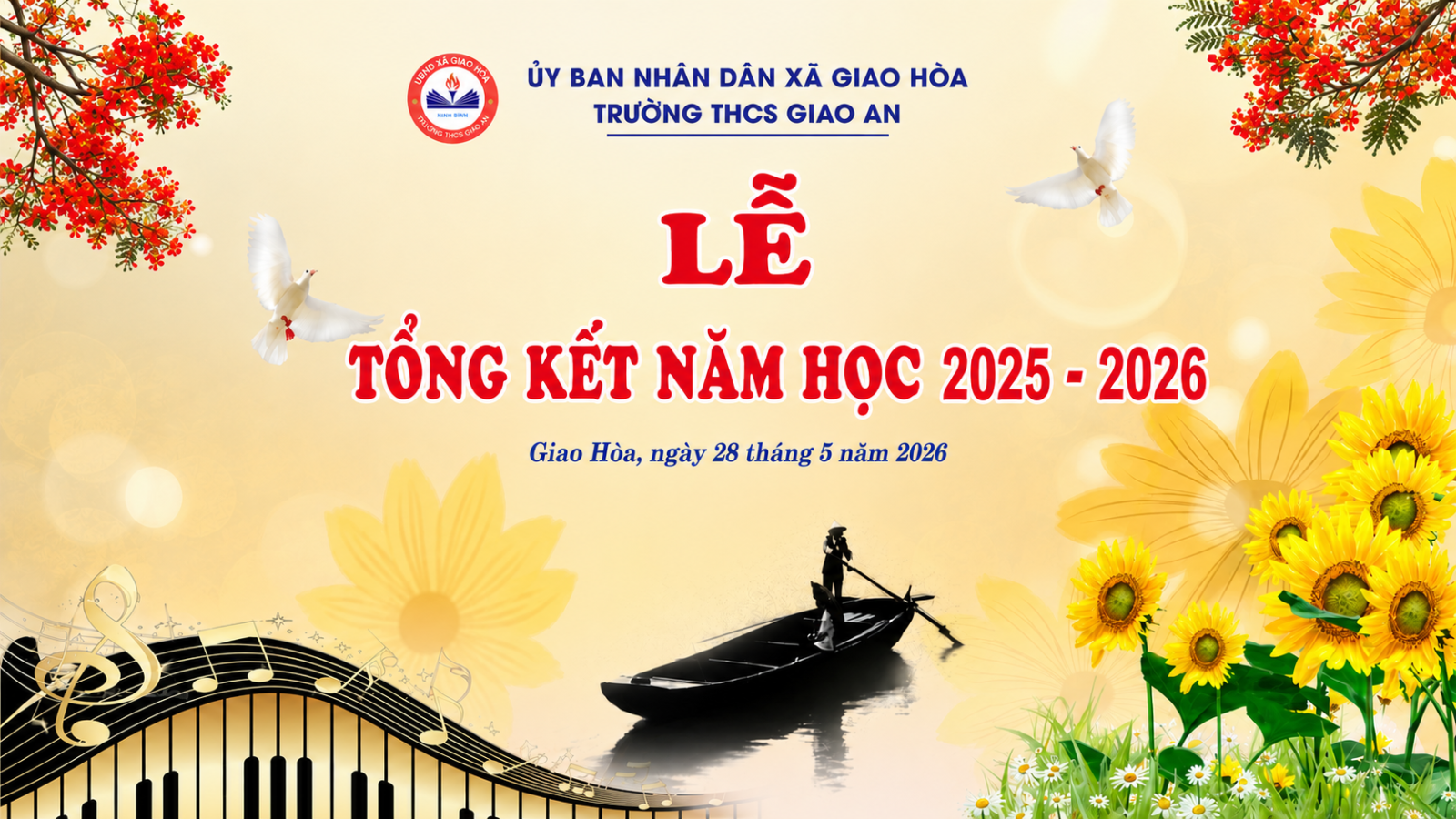 TRƯỜNG THCS GIAO AN LONG TRỌNG TỔ CHỨC LỄ TỔNG KẾT NĂM HỌC 2025 – 2026