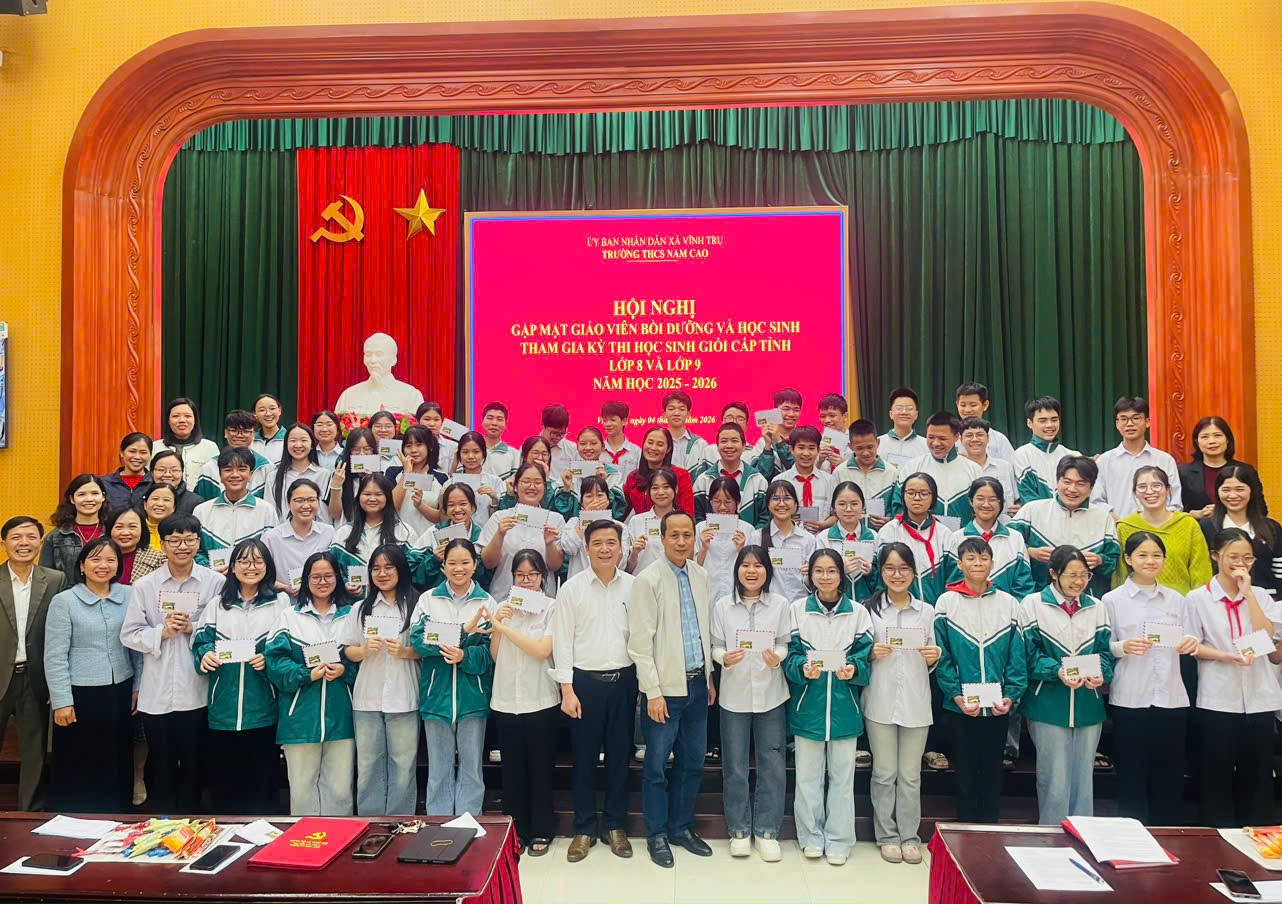 VINH DANH HỌC SINH GIỎI-TỰ HÀO TRƯỜNG THCS NAM CAO