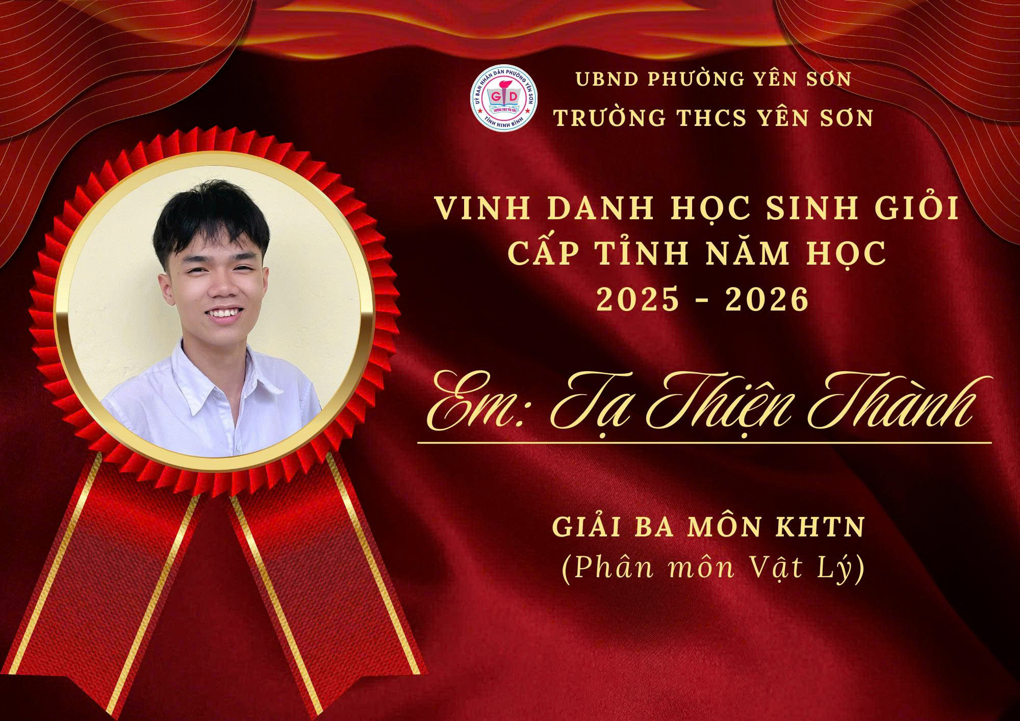 Hoa nở trên đất khó- Thành quả ngọt ngào của THCS Yên Sơn tại kỳ thi Học sinh giỏi cấp Tỉnh năm học 2025- 2026