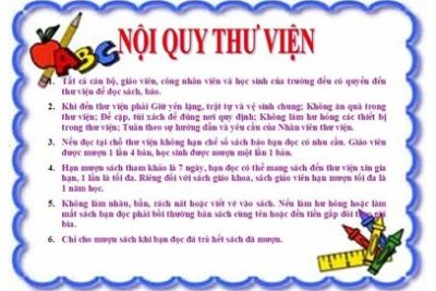 NỘI QUY THƯ VIỆN TRƯỜNG TIỂU HỌC NHÂN HẬU
