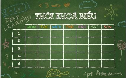 Thời khoá biểu toàn trường, áp dụng từ tuần 32 (từ 27/4/2026)